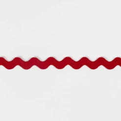 Zig-zag lidse 13mm Rød