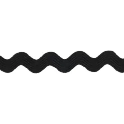 Zig-zag lidse 13mm Sort